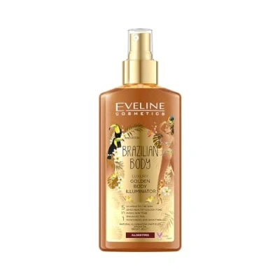 Obrázek Eveline Cosmetics Luxusní tělový rozjasňovač Golden Glow 5 v 1 brazilský lesk s arganovým olejem a exotickou vůní, 150 ml