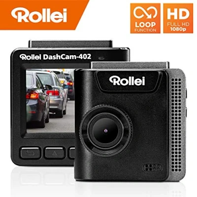 Obrázek Rollei Dashcam 402 s GPS a G senzorem pravokonformní kamera do auta vpředu 1080p Full HD Autokamera pro sledování monitorování parkování na přístrojovou kameru video rejstřík funkcí