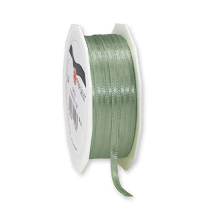 Obrázek PRÄSENT C.E. Pattberg Satin altgrün, 50 m Satinband zum Einpacken von Geschenken, 3 mm Breite, Geschenkband Dekorieren &amp; Basteln, Dekoband, Anlass
