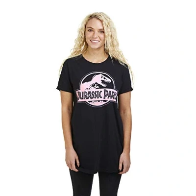 Obrázek Jurassic Park Damen Logo T Shirt, Schwarz (Black Blk), M EU
