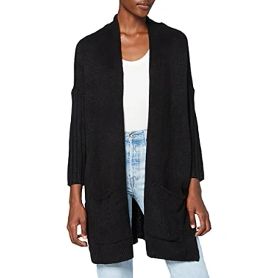 Obrázek Urban Classics Dámský Ladies Oversized Cardigan Pletený kabátek, černá/šedá, s