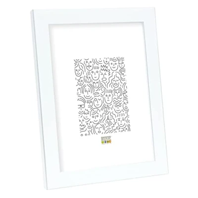 Obrázek Deknudt Frames S41VK1 Bilderrahmen 15x23 Rahmen Weiss, Kunststoff schmal Holz Fotokader
