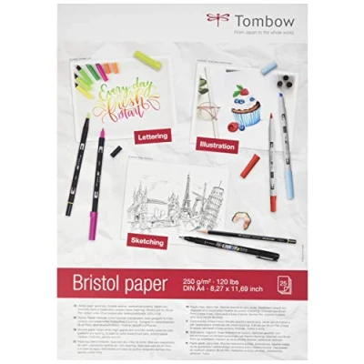 Obrázek Tombow PB MARK Zeichenblock Bristol DIN A4 250 g/M2, hellweiß