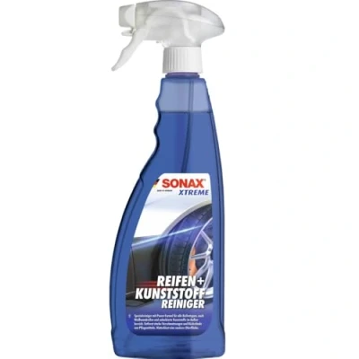 Obrázek SONAX Xtreme čistič pneumatik + plast (750 ml) Speciální na pneumatiky a nelakované plastové díly zvenku pro odstraňování nečistot zbytků ošetřujících prostředků č. výr. 02694000