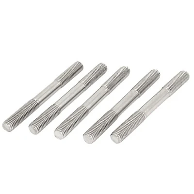 Obrázek sourcing map 5 Stück Doppelend Gewindestift Schraube M8 x 80mm aus A2 Edelstahl