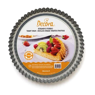 Obrázek DECORA, 0070030 Clevere Backform für Tarte, Antihaftbeschichtet, rund Ø 24 X 3 cm, Ermöglicht einfaches Befüllen der Professionelles Design.