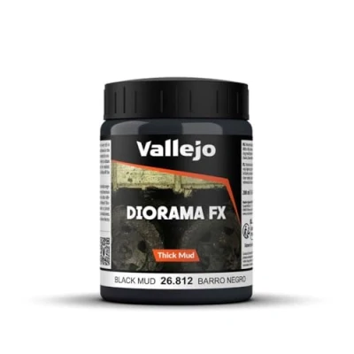 Obrázek Vallejo Barva proti povětrnostním vlivům, 200 ml Black Thick Mud