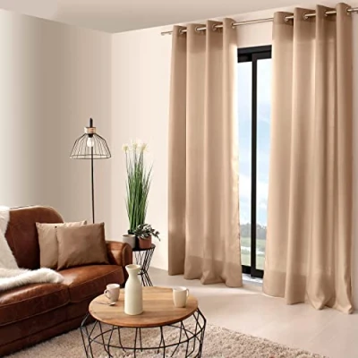 Obrázek ED ENJOY HOME Basic Dekorativer Vorhang, Polyester, Natur, 140 x 240 cm