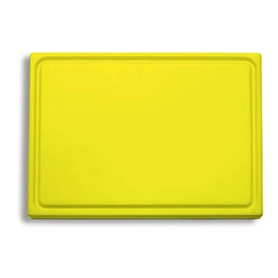 Obrázek F. DICK Schneidbrett, Saftrille (Kunststoffschneidbrett, gelb, 265x325x18 mm, beidseitig verwendbar, HACCP) 91265000 02