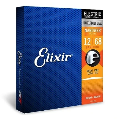 Obrázek Elixir® struny pro elektrické kytary s povrchovou úpravou NANOWEB®, baryton (.012 .068)