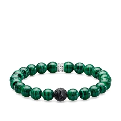 Obrázek Thomas Sabo Náramek Black Cat zelený 925 sterlingové stříbro A1778 530 6, Mincovní stříbro, Bez drahokamu