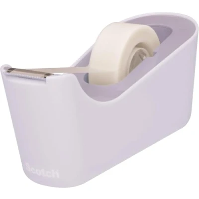 Obrázek Scotch Klebeband Abroller C18, Lila + Magic Unsichtbares Klebeband, 1 Rolle, 19 mm x 33 m Nachfüllbarer für Schule, Zuhause und Büro