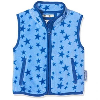 Obrázek Playshoes Unisex dětská fleecová vesta outdoorová horní díl, modré hvězdy.
