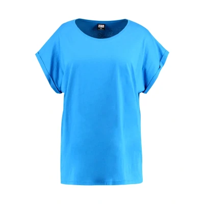 Obrázek Urban Classics Curvy Ladies Extended Shoulder TEE Jednoduché tričko, Ženy, Velikost: Large, Hawaiianblue