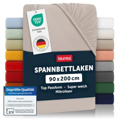 Obrázek Blumtal® napínací prostěradlo 90 x 200 cm balení po 2 ks z mikrovlákna prostěradla s certifikací Öko Tex sada povlečení