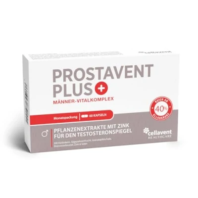 Obrázek Prostavent Plus kapsle s prostatou rostlinný komplex z dýňových semen, palmy, kopřivy a granátového jablka 60 kusů