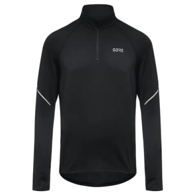 Obrázek GORE WEAR Pánské M Mid Zip tričko s dlouhým rukávem, černá,