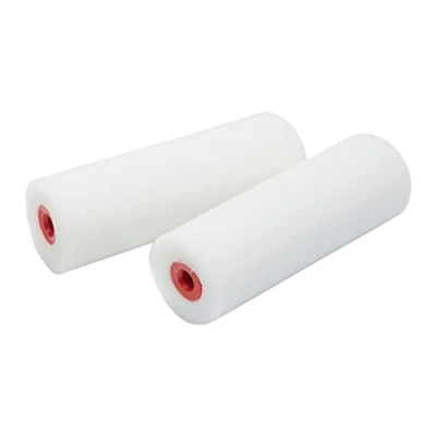 Obrázek Fit For The Job 2er Pack 100mm Schaumstoff Miniwalzen; Heimwerker Streicharbeit; Glanz und Satinfarben, für glatte Oberfläche auf Fußleisten, Fensterbänken, Paneeltüren, Schränken, Metall usw