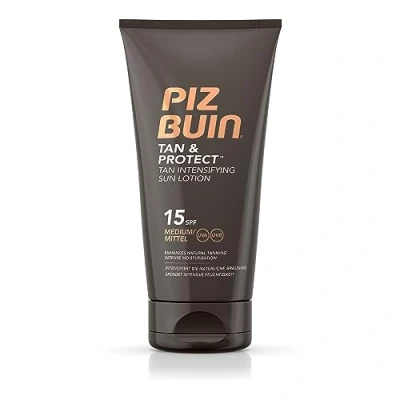 Obrázek Piz Buin Tan und Protect Intensiving Lotion LSF 15, krém zesilující opálení s účinnými UVA a UVB filtry, 150 ml