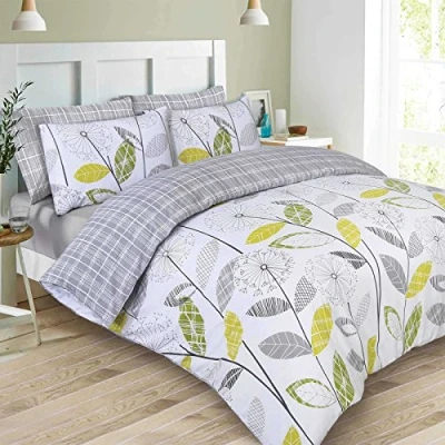 Obrázek DREAMSCENE Povlečení s povlakem na polštář, Sada ložního prádla Allium, Tartan Karo, šedá, bílá 198 x cm
