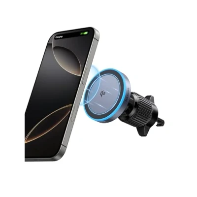 Obrázek UGREEN Qi2 certifikovaný 15W Wireless Car Charger držák mobilního telefonu do auta s funkcí nabíjení, kompatibilní MagSafe Pro iPhone 16/16 Pro/16 Max/15/14/13 kabelem 1M