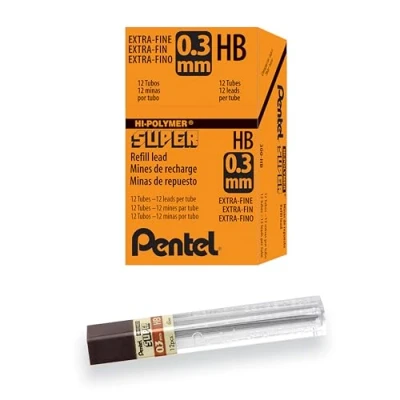 Obrázek Pentel 300 HB vysoká polymerní výměna extra silná ve 12 trubkách 0,3 mm trubek