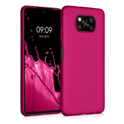 Obrázek kwmobile Case kompatibilní s Xiaomi Poco X3 NFC/Poco Pro pouzdro ochranné ze silikonu metalicky třpytivé na mobil metalické růžové