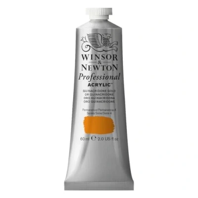 Obrázek Winsor &amp; Newton 2320547 profesionální akrylová barva v umělecké kvalitě, vysoká brilantnost barev a krycí síla, archivní kvalita, 60ml tuba Quinacridone Gold