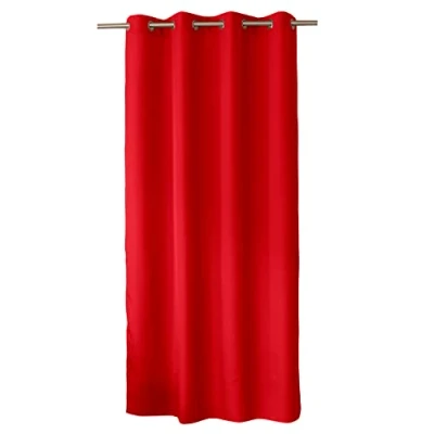 Obrázek ED ENJOY HOME Dekorativer Vorhang mit silberfarbenen Ösen, 140 x 240 cm, Rot, 100% Polyester, satiniert, Kollektion Basic