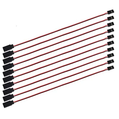 Obrázek MakerHawk 10 x servo kabel prodlužovací 320 mm 12,59 palců 3 pin samec k ženě JR konektor pro RC MG995, MG996R, SG90
