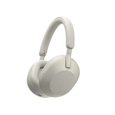 Obrázek Bezdrátová sluchátka Sony WH 1000XM5 Bluetooth Noise Cancelling (30h výdrž baterie, dotykový senzor, aplikace pro připojení sluchátek, funkce rychlého nabíjení, optimalizovaná Amazon Alexa, náhlavní souprava s mikrofonem) stříbrná
