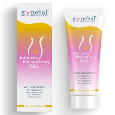 Obrázek 50 ml Gynebal Prebiotic Intim lubricant vodní báze ženy intimní péče gel pro proti suchosti v intimních okamžicích Natural mit intimate balance formule oblast