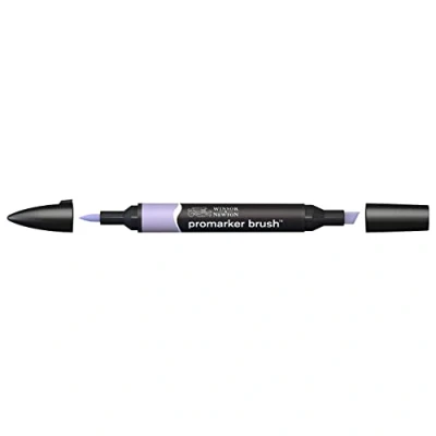 Obrázek Winsor &amp; Newton 0204226 BrushMarker (pro výkresy, kaligrafii, design a rozvržení, kreslení bez šmouh s klínem špičkou štětce) fialový