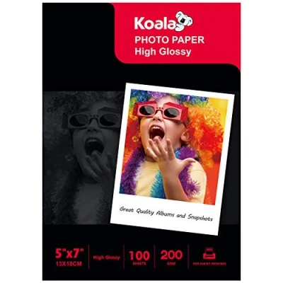 Obrázek Koala Inkjet Hochglänzend Fotopapier 13x18 cm, 200 g/m², 100 Blatt, für Canon HP Epson Tintenstrahldrucker