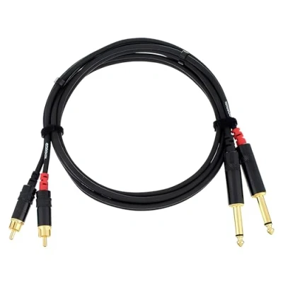 Obrázek CORDIAL kabel AUDIO dvojitý Jack mono/Rca 1,5 m Essentials