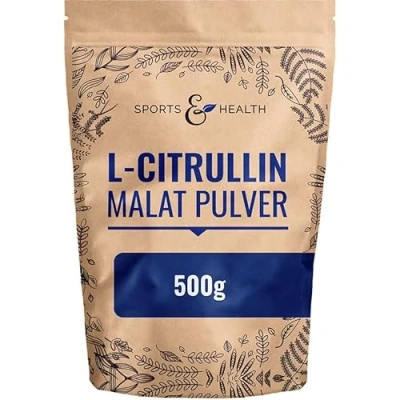 Obrázek L citrulin malátový prášek než 500 g citronového prášku v perfektním poměru 2:1 s extra dávkovací lžící