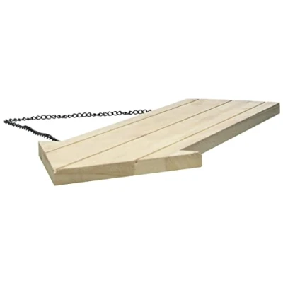 Obrázek Rayher 6199000 dřevěná šipka s kovovým řetězem 38,5 x 14,8 cm, tloušťka 1,1 mm, tabulka k zavěšení, deska ve tvaru šipky, štítek na dveře, prázdný závěs, průkazník dřevo, béžová