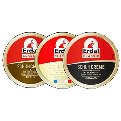 Obrázek Erdal Krém na boty Classic, barvy: černá, všechny barvy, hnědá, 3 x 75 ml, balení ks výhodné balení, hnědá