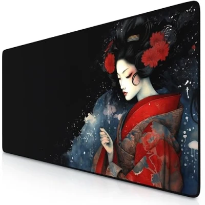 Obrázek TITANWOLF XXL Speed Gaming podložka pod myš 900 x 400 mm na stůl Large Size zlepšuje přesnost a rychlost Geisha 2