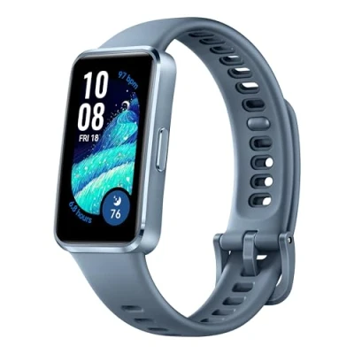 Obrázek HUAWEI Pásek 10, chytré hodinky, fitness tracking s umělou inteligencí, profesionální analýza spánku, výdrž baterie až 14 dní, tenké pouzdro z hliníkové slitiny, iOS a Android, modrý