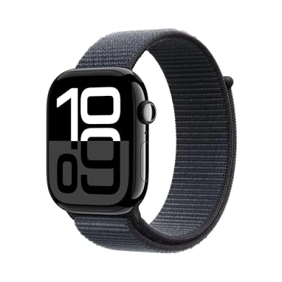 Obrázek Apple Watch Series 10 4G 46mm Černý (Černý Nylonový Řemínek)