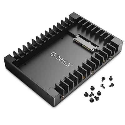 Obrázek ORICO Adaptér 2,5&quot; na 3,5&quot; interní pevný disk, převodník, montážní rám, výměnný pro SATA HDD nebo SSD 7/9,5/12,5 mm, není nutný kabel (1125SS) (1 kus)