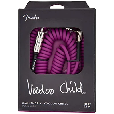 Obrázek Fender Hendrix™ Voodoo Child™ instrumentální kabel, přímočarý/zahnutý, 30&quot;, fialový
