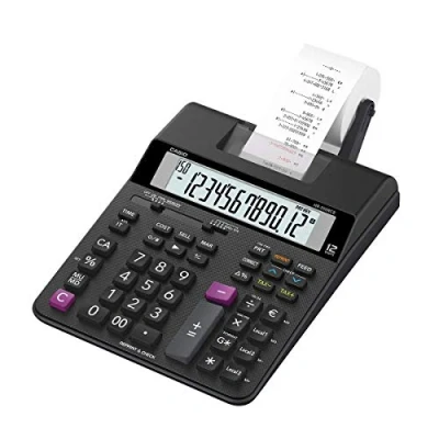 Obrázek Casio HR 200RCE Tisková kalkulačka 12místný LCD displej, černý