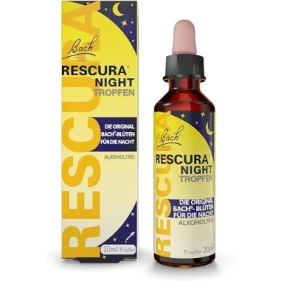 Obrázek Originální BACH RESCURA NIGHT kapky bez alkoholu: (dříve Rescue) směs Bachových květů + White Chestnut, 20 ml