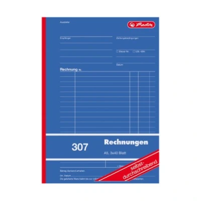 Obrázek Herlitz 888545 účetní pro Příručka A5 307 3 x 40 Folio Selbstdurchschreibend