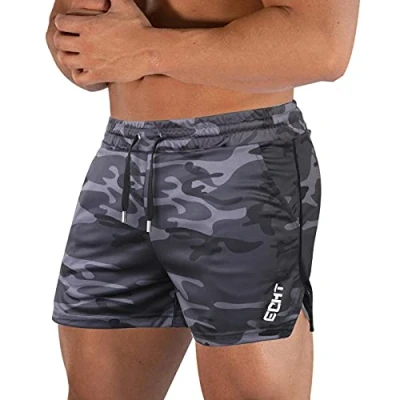 Obrázek Superora Pánské šortky sportovní kalhoty běžecké tréninkové fitness trénink outdoorové s kapsou, šedá B