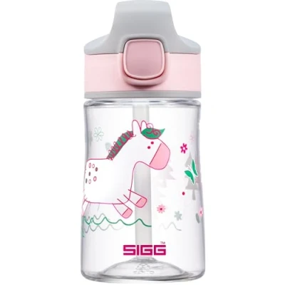 Obrázek SIGG Miracle Pony Friend dětská láhev na pití (0,35 l), s nepropustným víkem, vodu ovládaná jednou rukou z tritanu