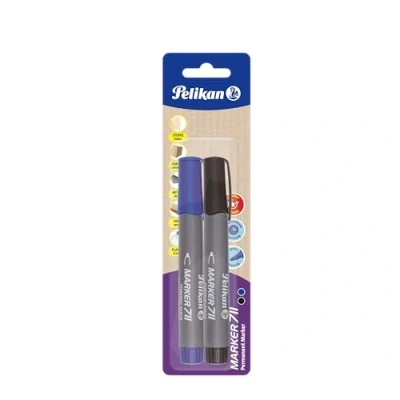 Obrázek Pelikan Permanent zvırazňovač 407 F, černá/modrá 2 kusy
