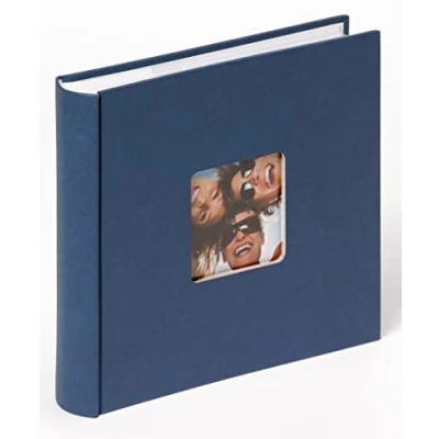 Obrázek walther design Fotoalbum modré 200 fotografií 13 x 18 cm album na poznámky s vyraženým krytem, Fun ME 116 L